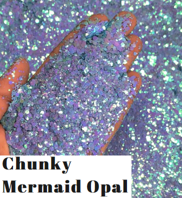 30oz Chunky Mermaid Opal Bottom Tumbler (Fine Top) One Decal