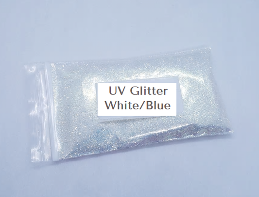 UV Glitter White to Blue/Lavender Fine