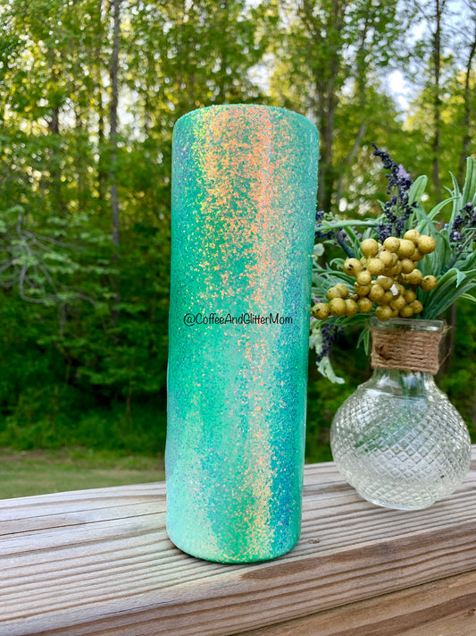 20oz Green Golden Opal Skinny