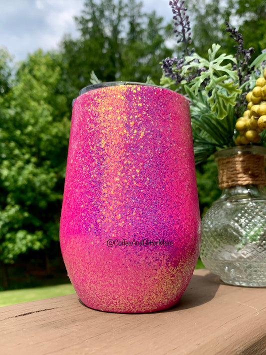 15oz Opal Pink Wine Tumbler With Lid