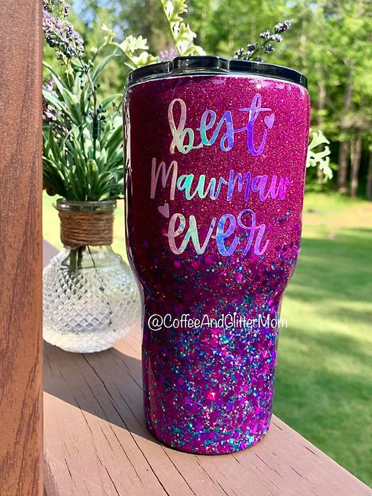 The Holographic Purple Peacock Tumbler