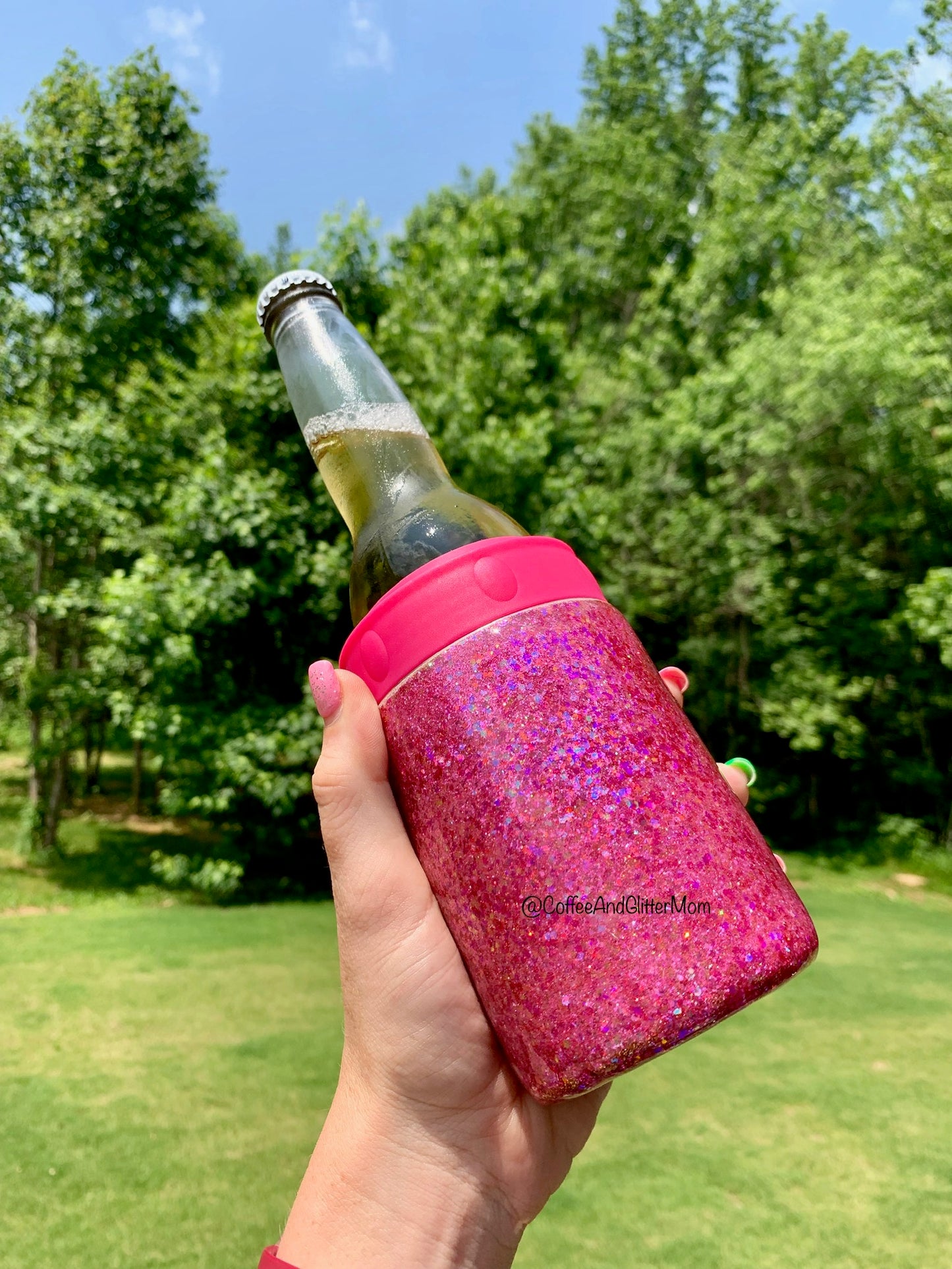 Berry Bling Can Cooler with Rubber with Screw-Top