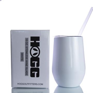 15oz Stemless Wine Glass with Sliding lid AND Straw