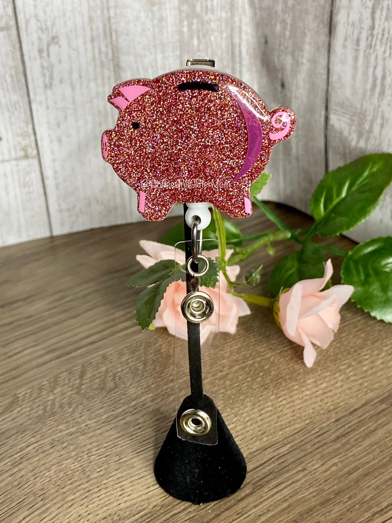 Holographic Piggy Bank Badge Reel