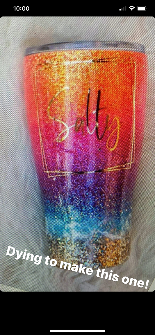 30oz slim curve sunset tumbler!