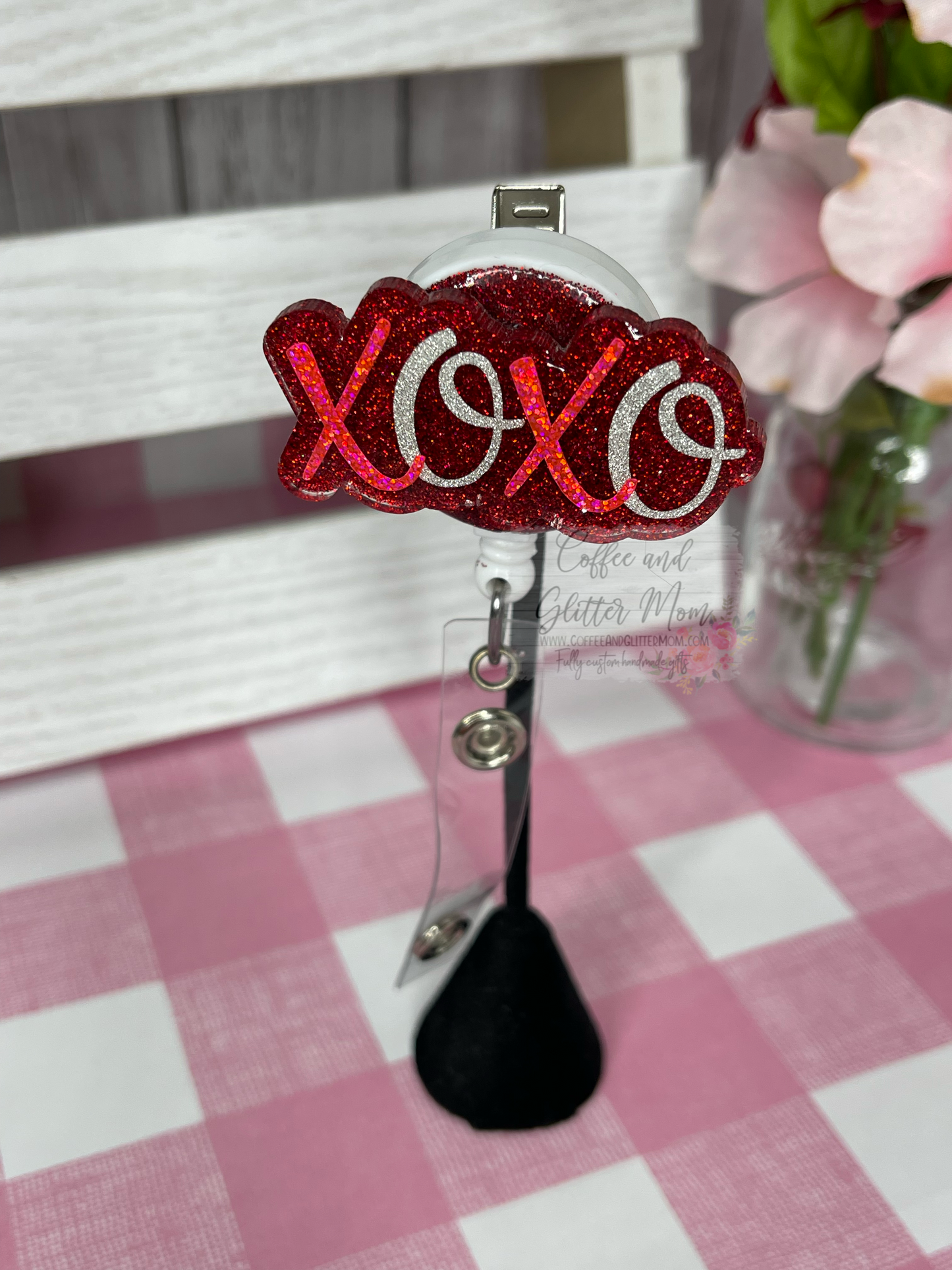 XOXO Valentines Designer Badge Reel