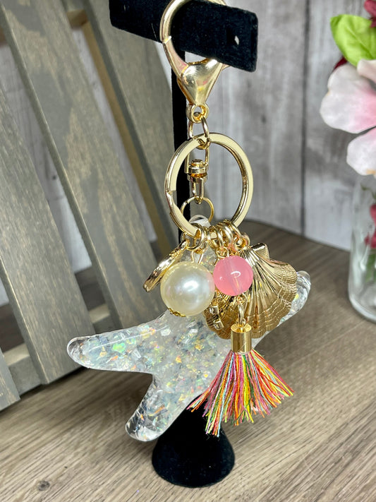 Starfish Sparkle Keychain