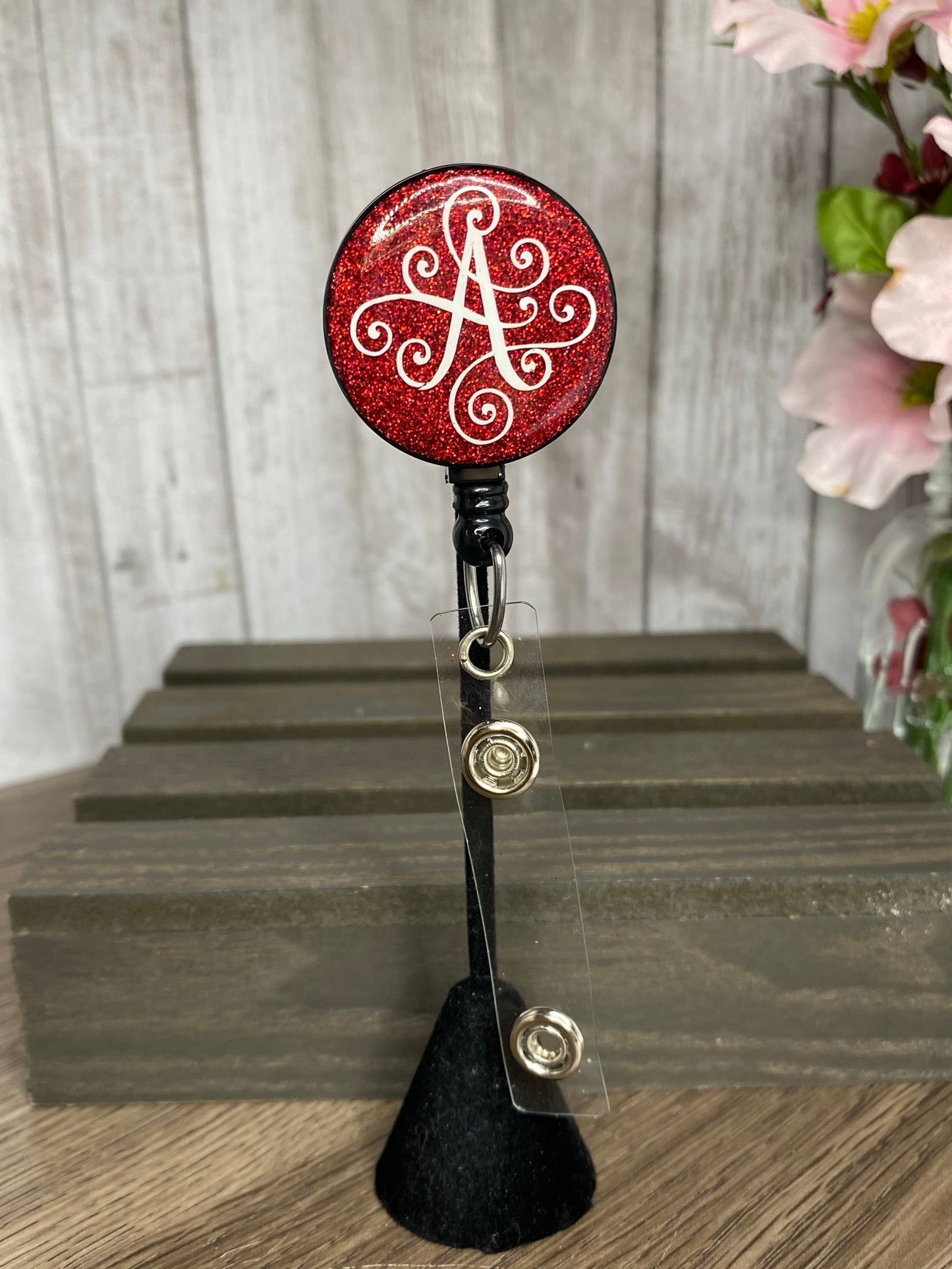 Pick your letter ‘Laser Blood Red' Badge Reel