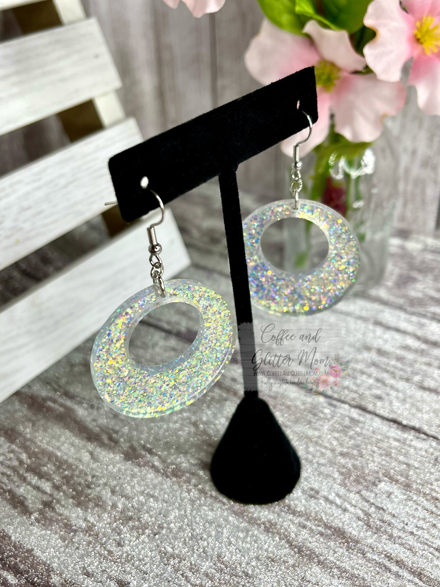 Paparazzi Silver Holographic Earrings