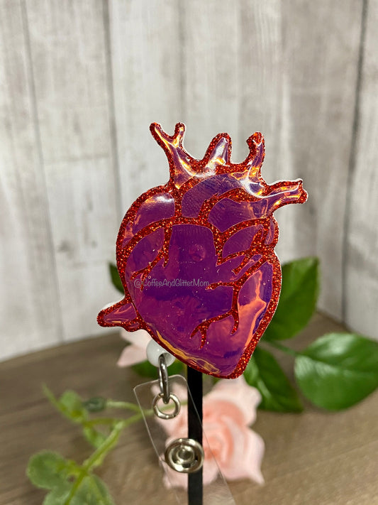 Anatomical Purple Heart Badge Reel *Flaw Sale Item*