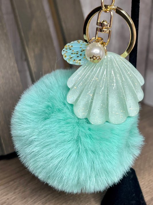 Seashell Floofball Keychain