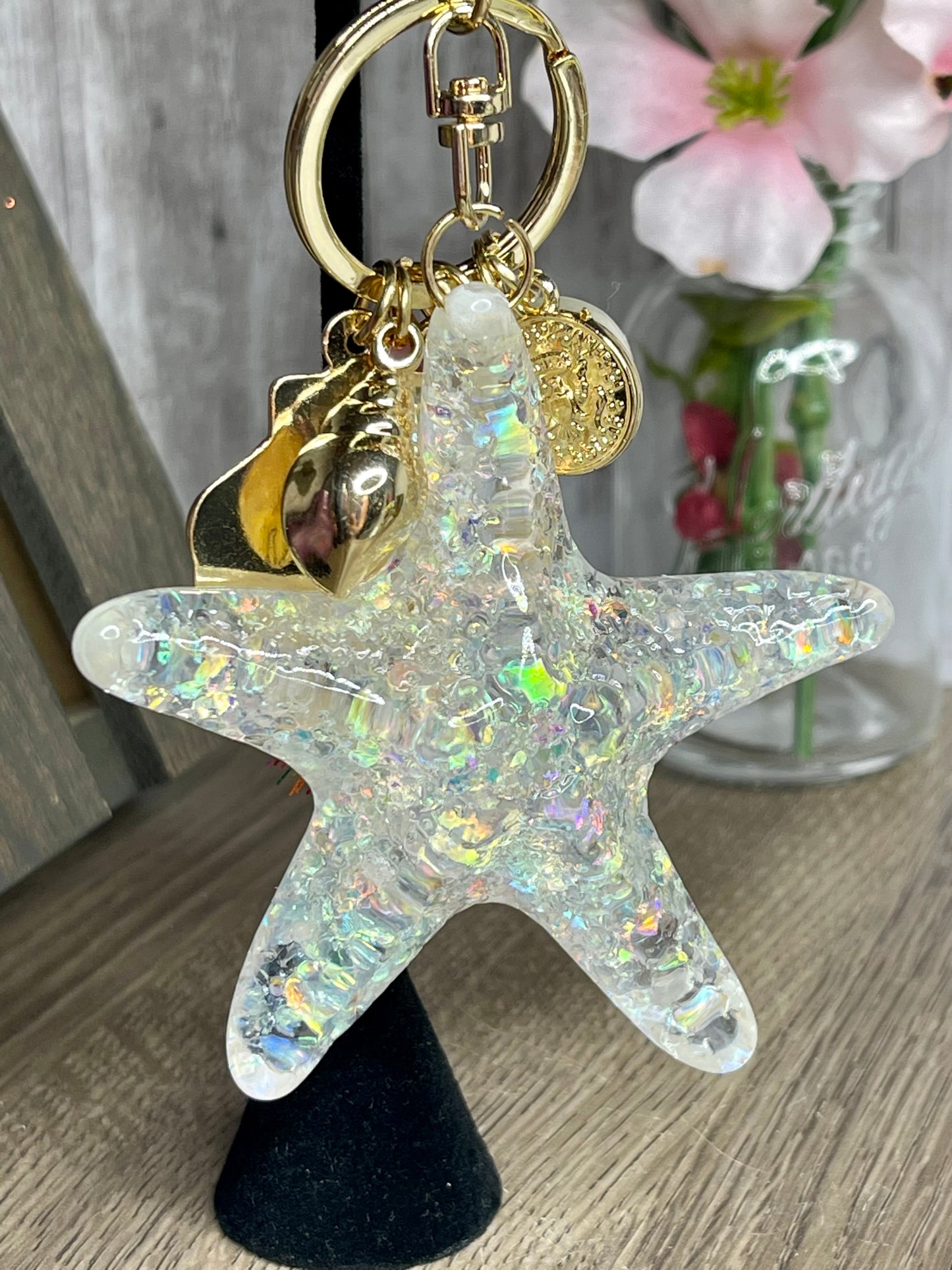 Starfish Sparkle Keychain