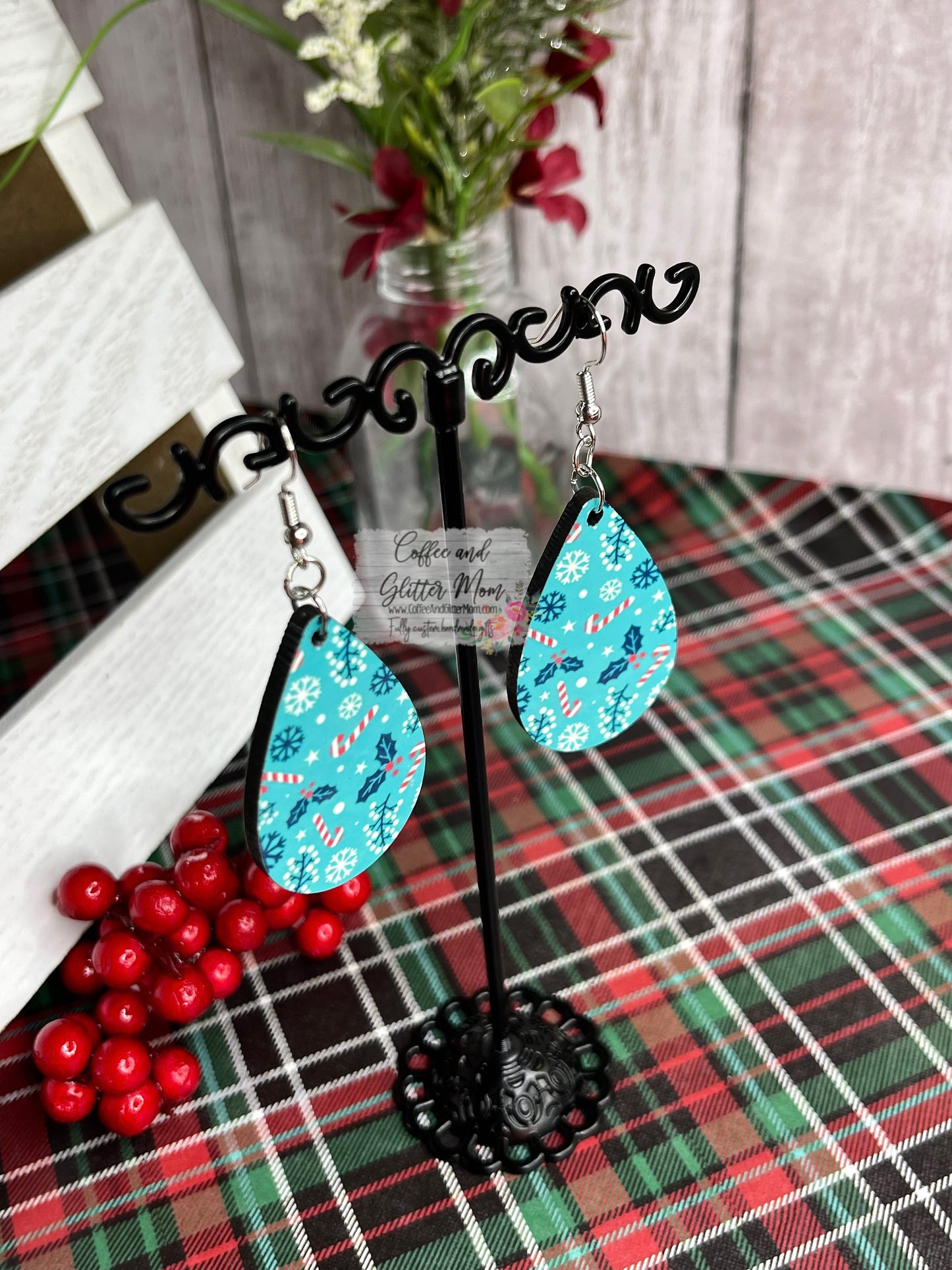 Christmas Candy Cane Earrings