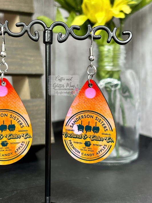 Sanderson Apples Halloween Earrings