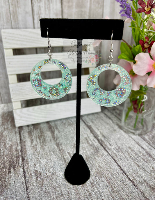 Mint Animal Print Earrings