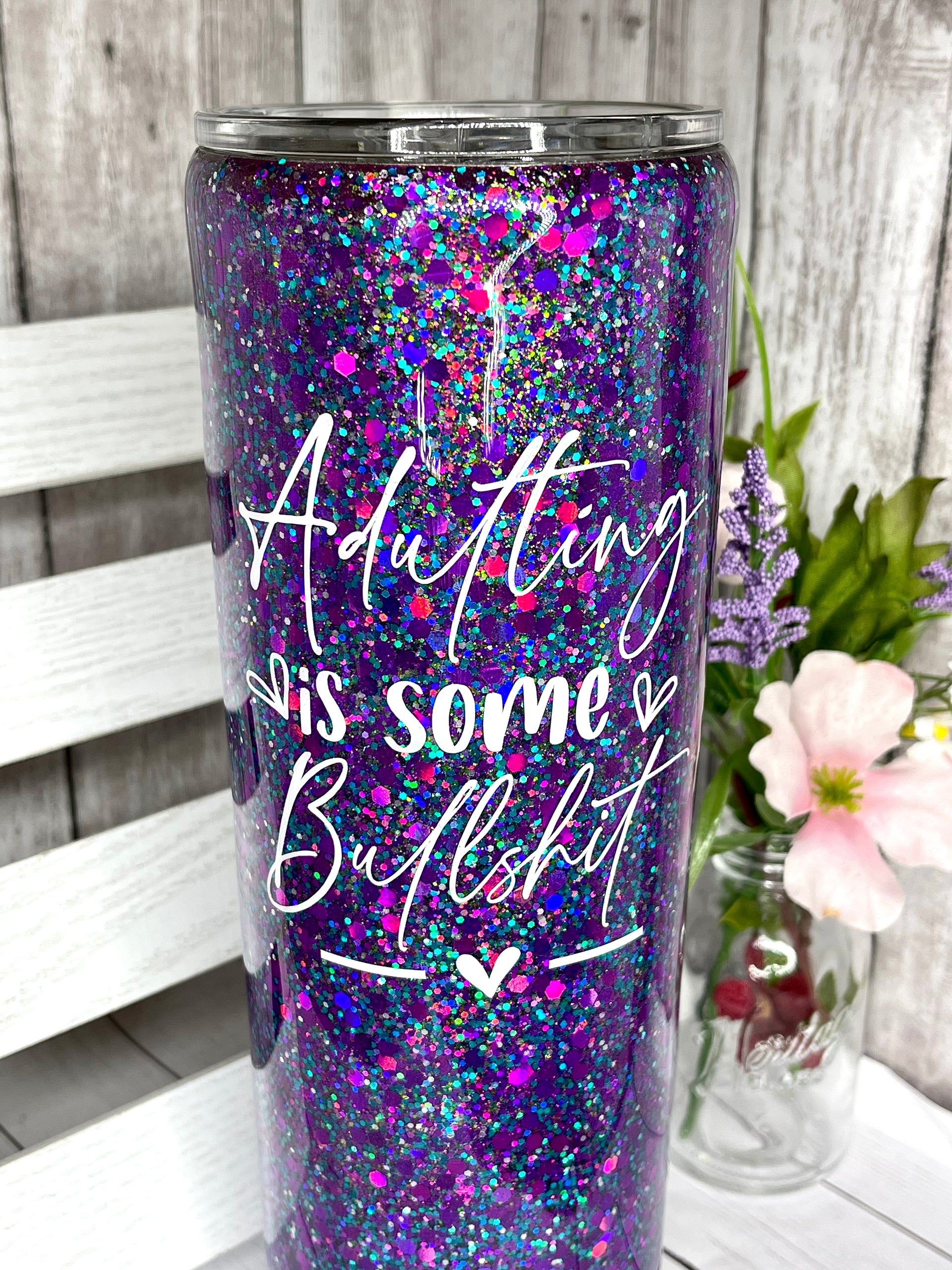 Adulting is Some Bullshit 30oz Skinny Tumbler