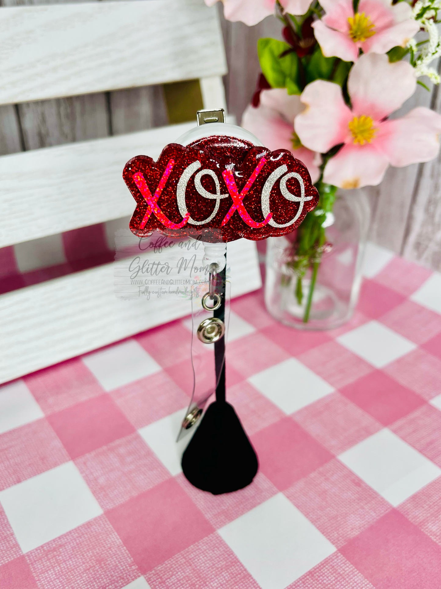 XOXO Valentines Designer Badge Reel