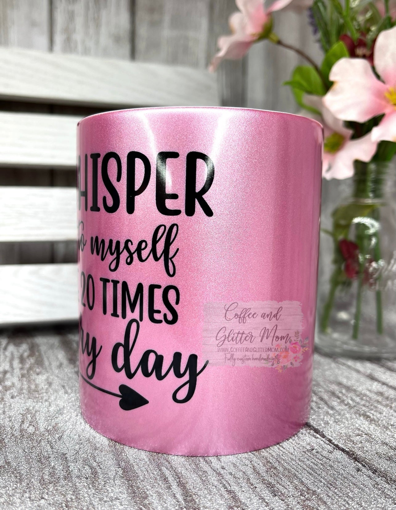 I Whisper WTF Daily 11oz Pink Pearl Ceramic Mug
