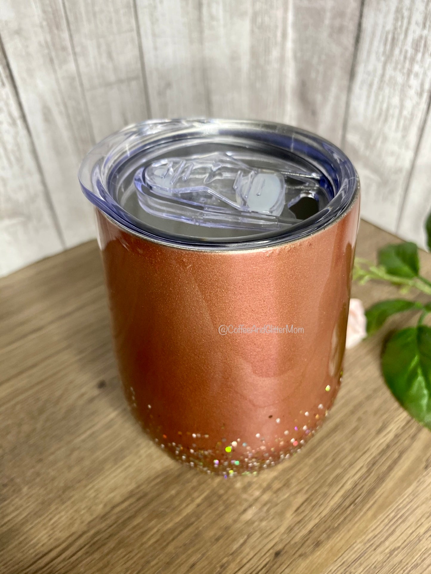 Copper Elegance 15oz Wine Tumbler with Lid and Straw
