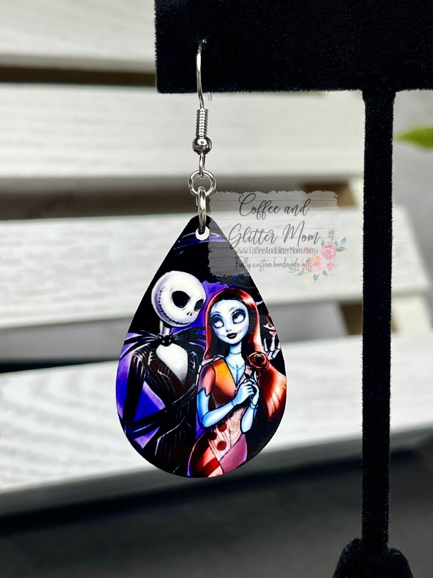 RTS Jack and Sally Halloween Love Earrings