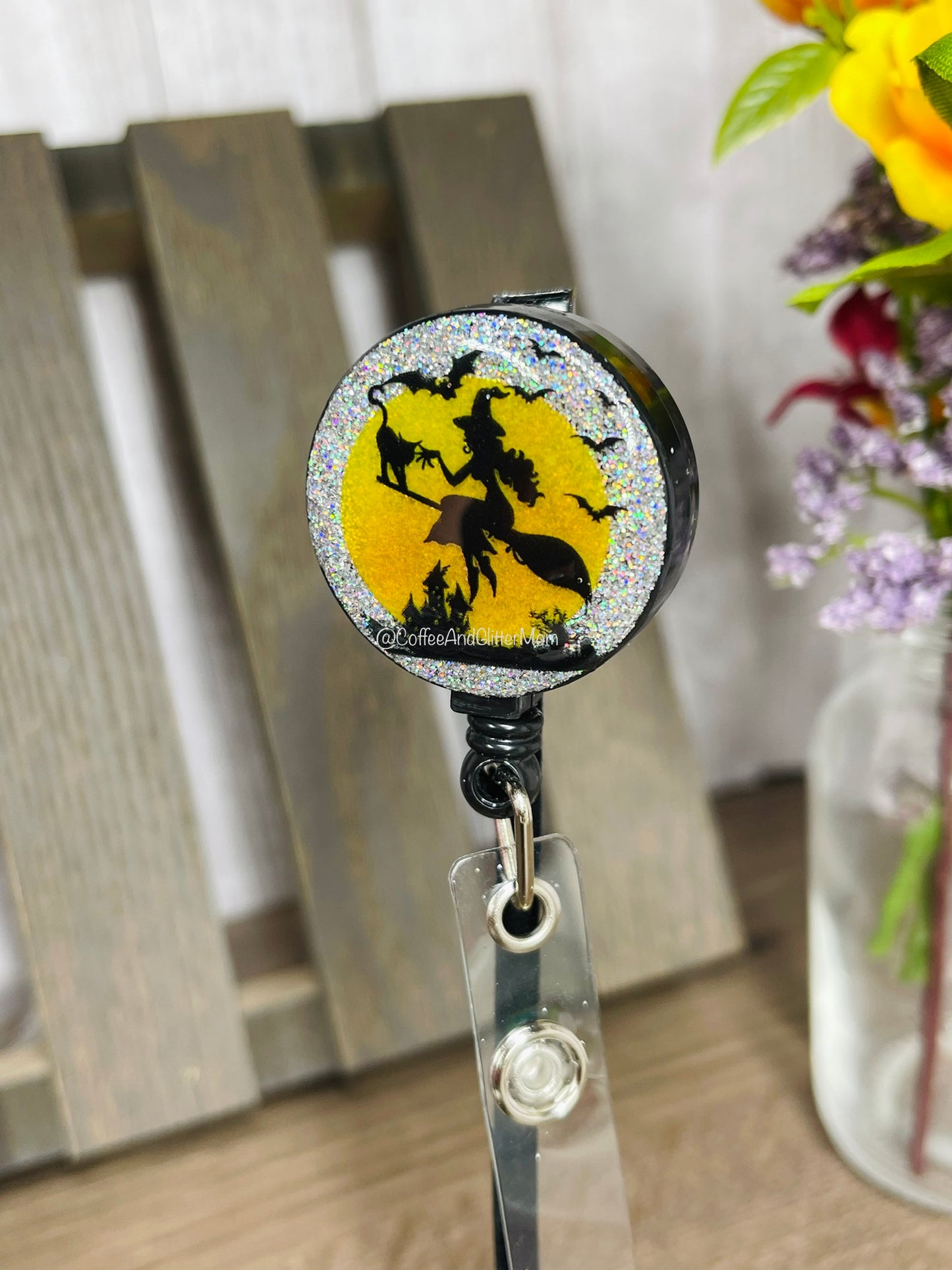 Moonlight Witch Silver Holographic Badge Reel