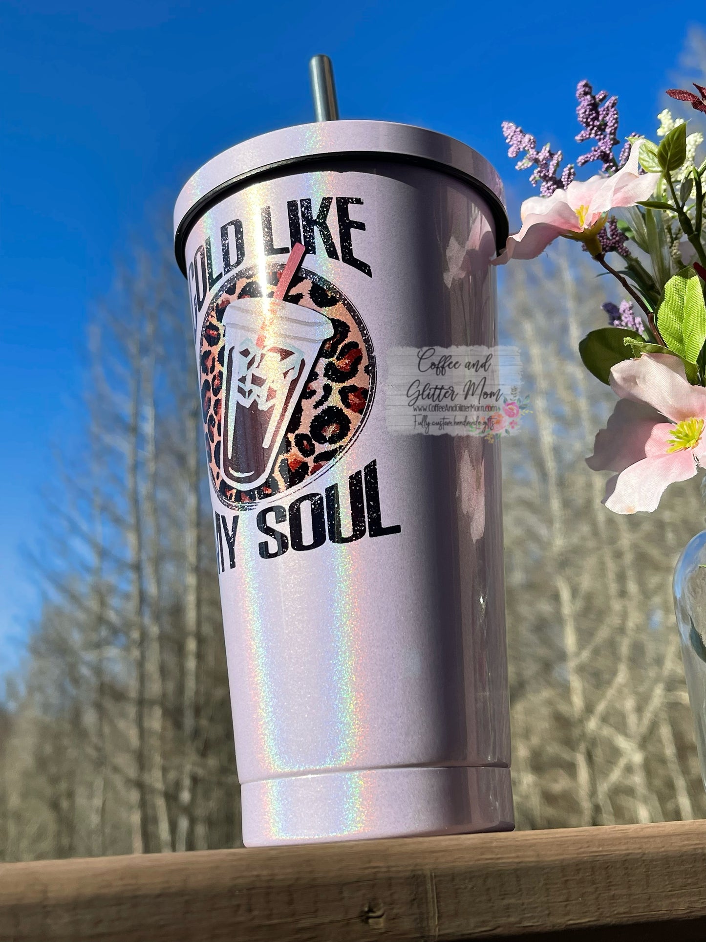 Cold Like My Soul 16oz Purple Rainbow Tumbler