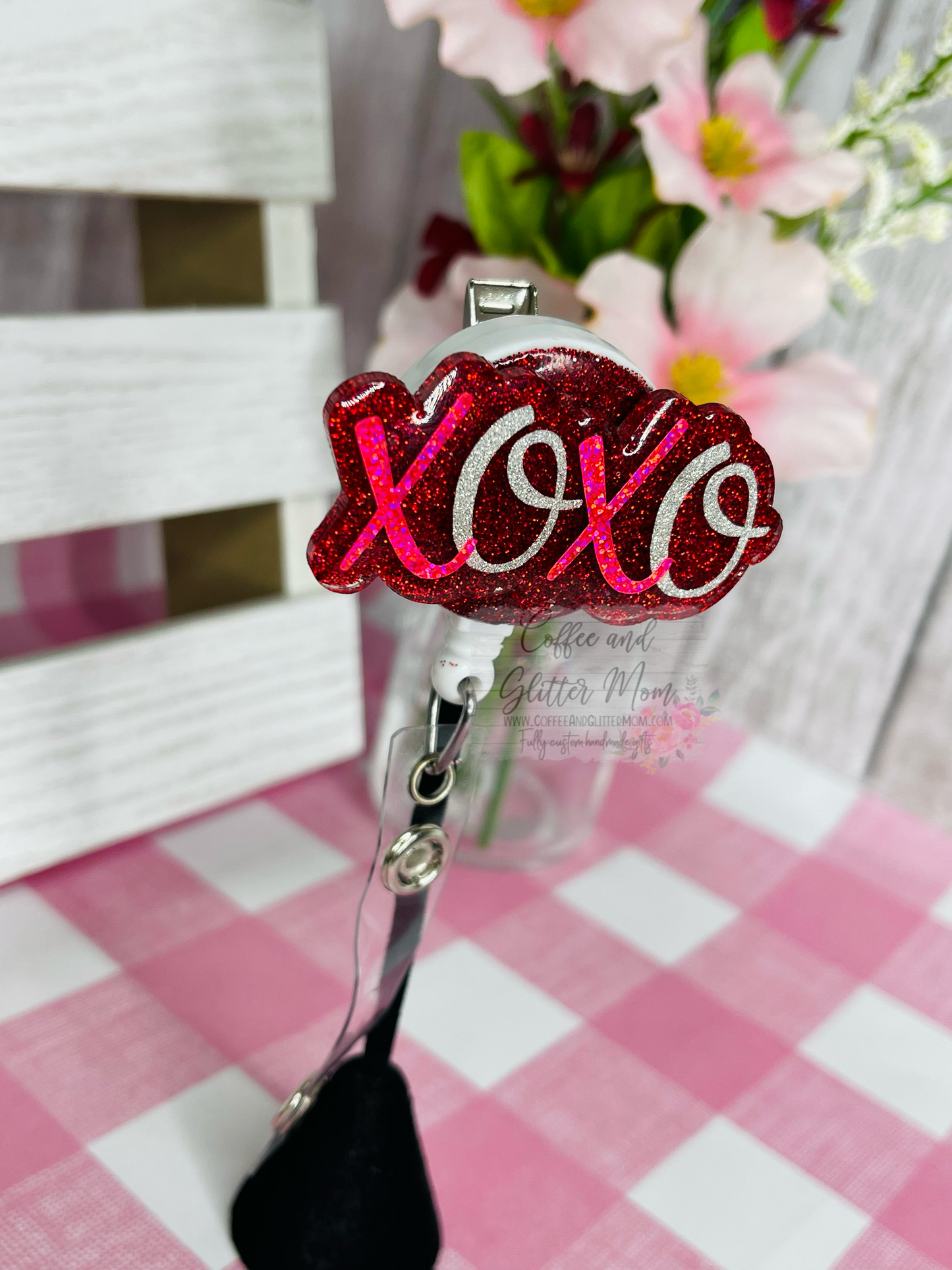 XOXO Valentines Designer Badge Reel