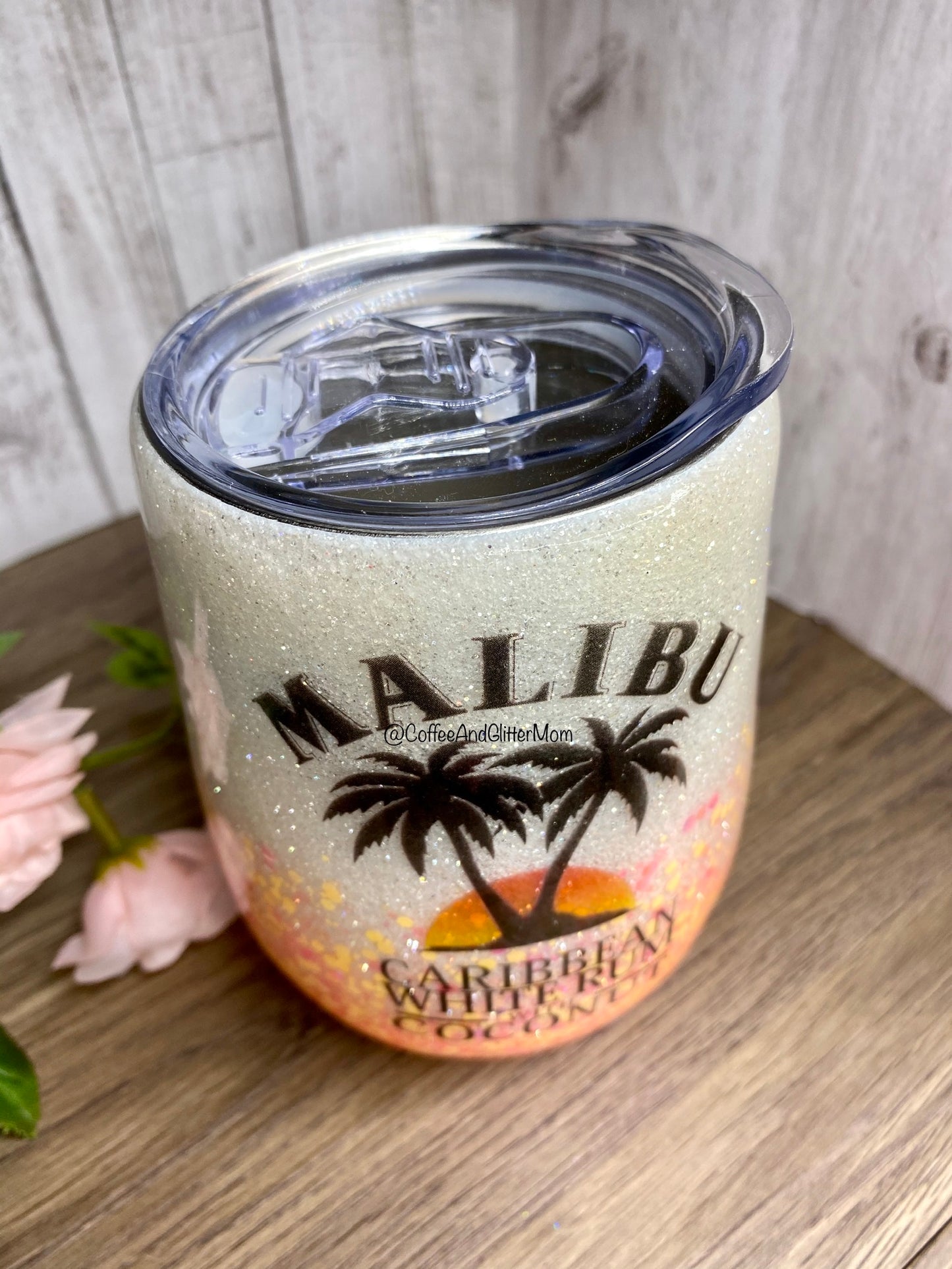 Sunset BLVD Rum 15oz Wine Tumbler with Lid and Straw