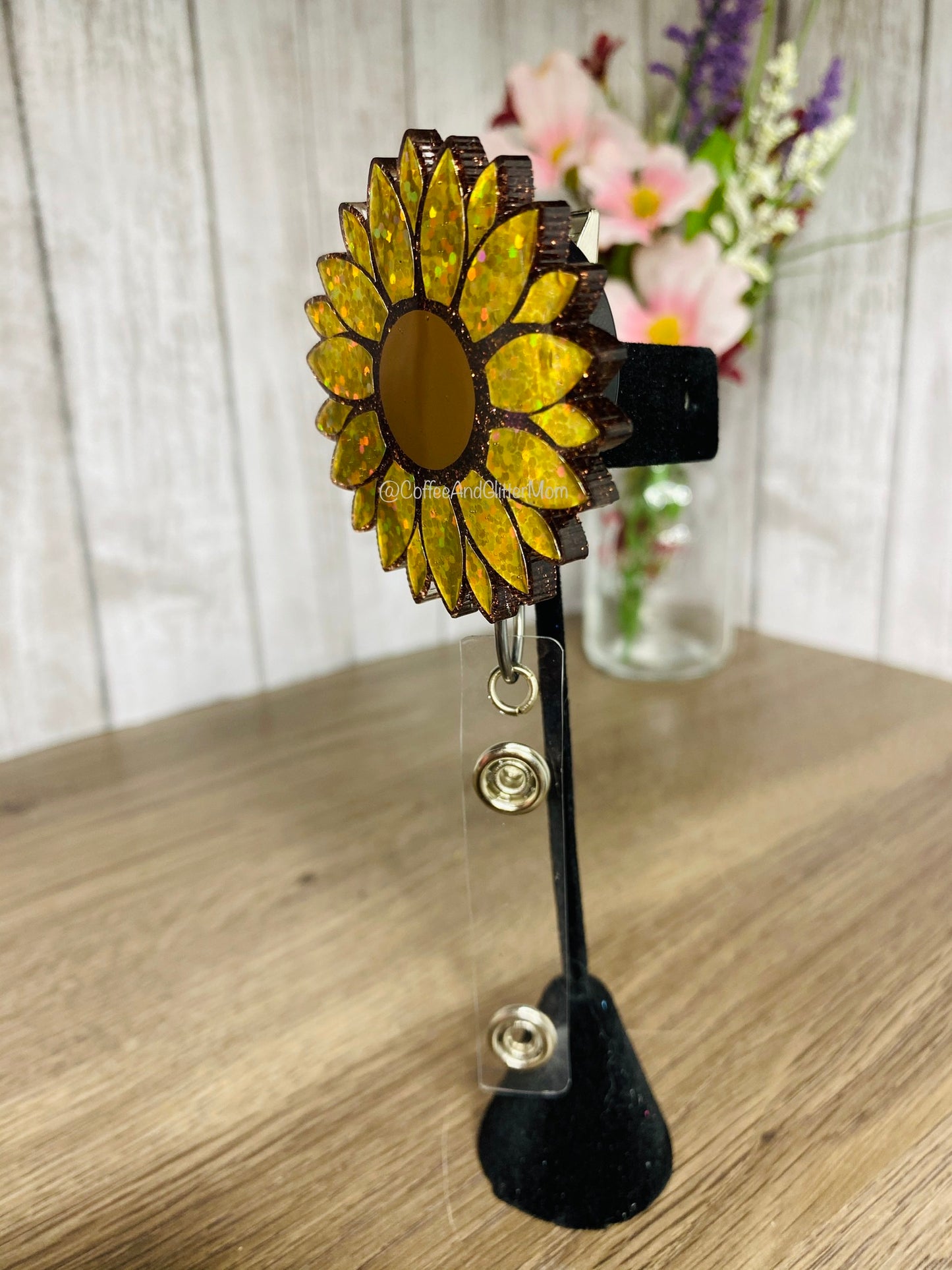 Holographic Sunflower Badge Reel