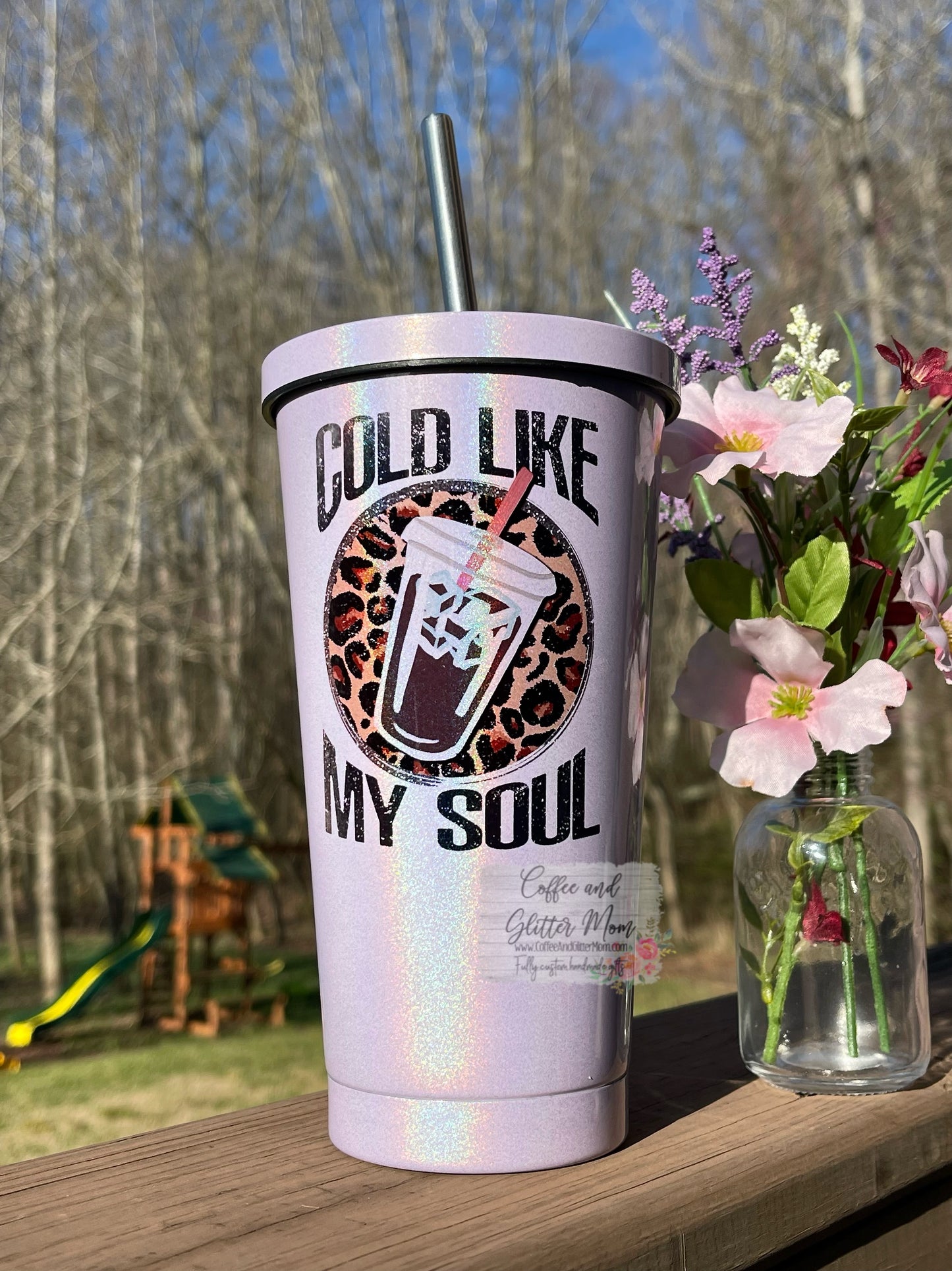 Cold Like My Soul 16oz Purple Rainbow Tumbler