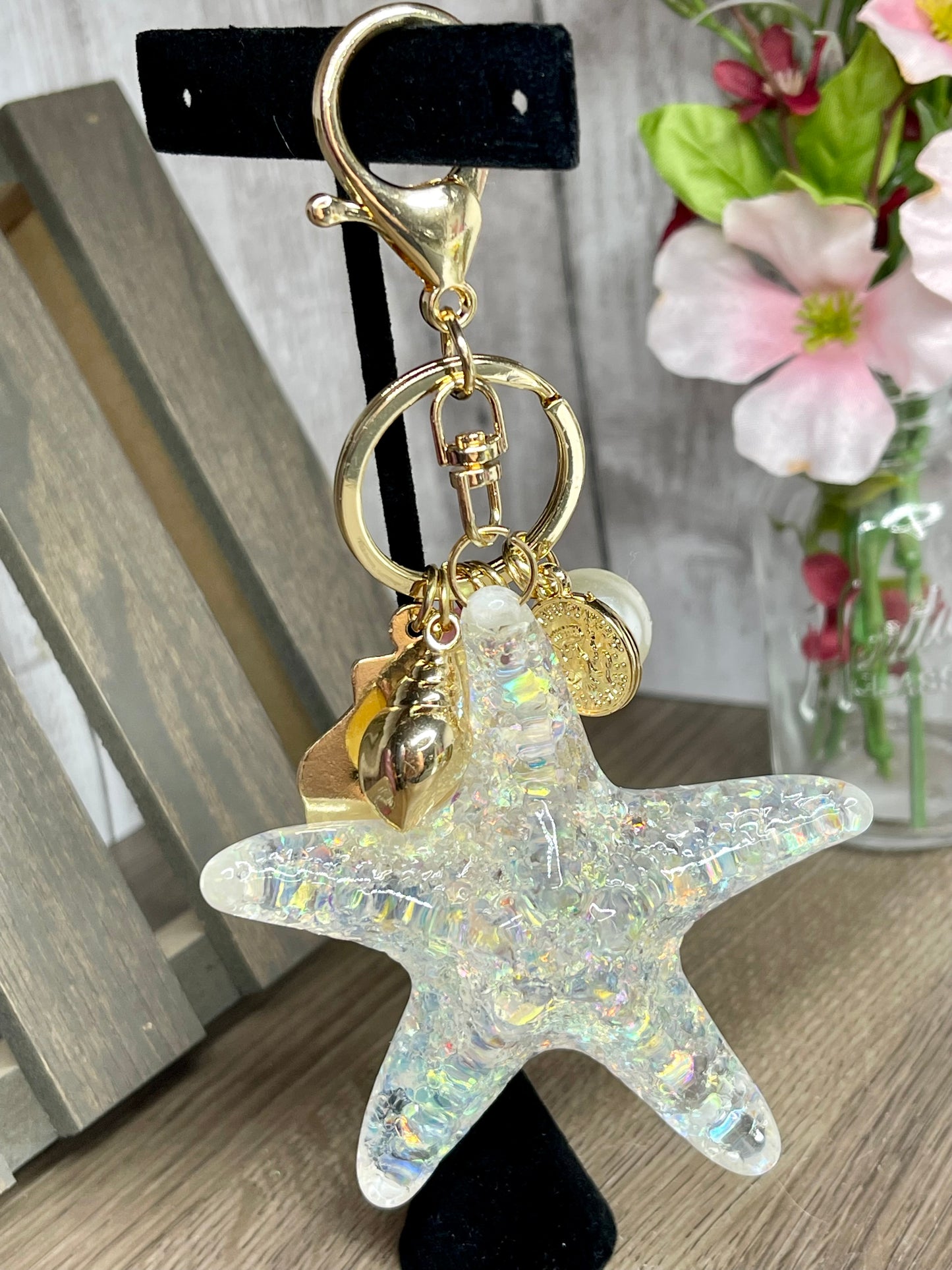 Starfish Sparkle Keychain