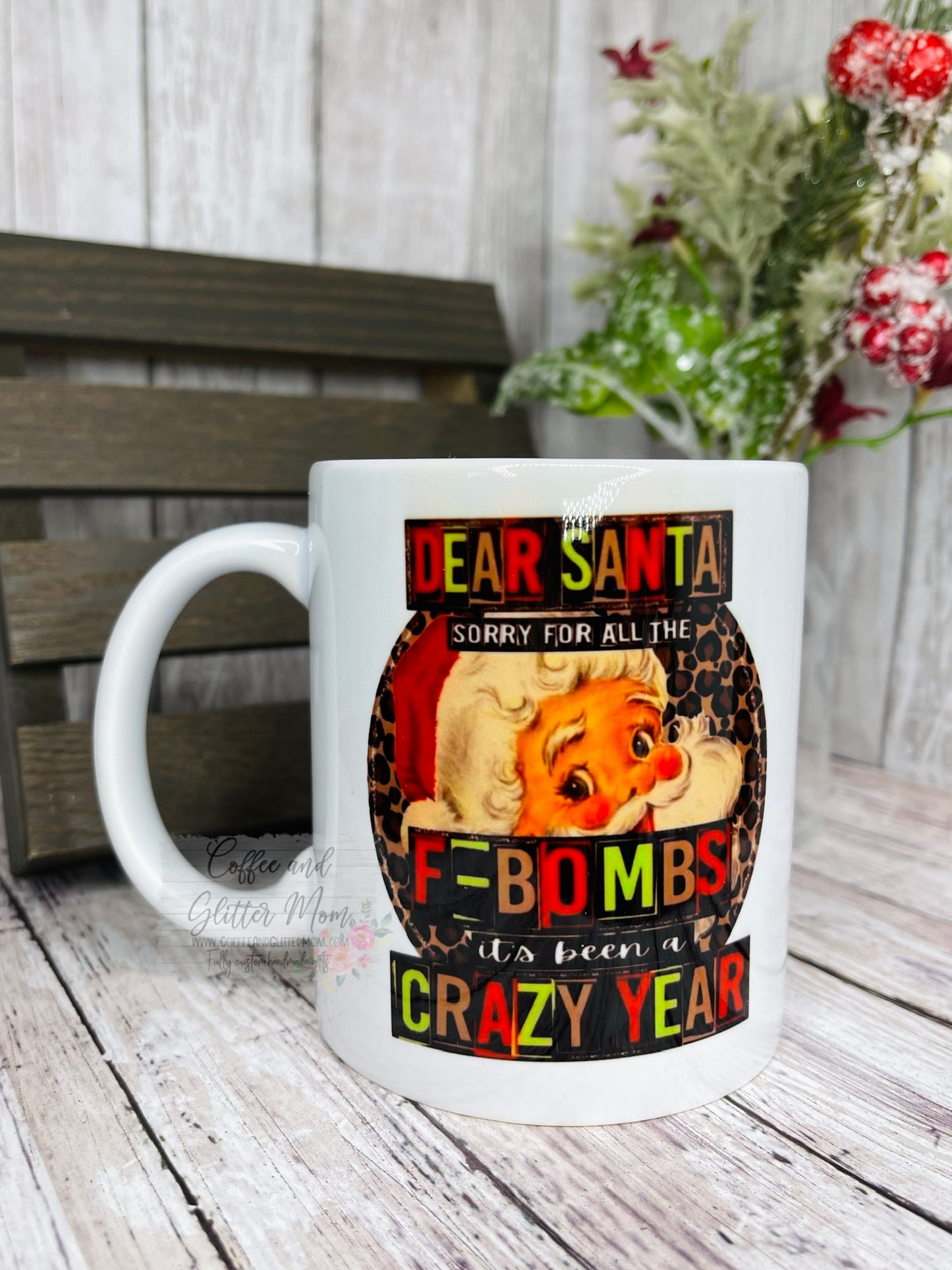 Santa F-Bombs Vintage 15oz Ceramic Mug