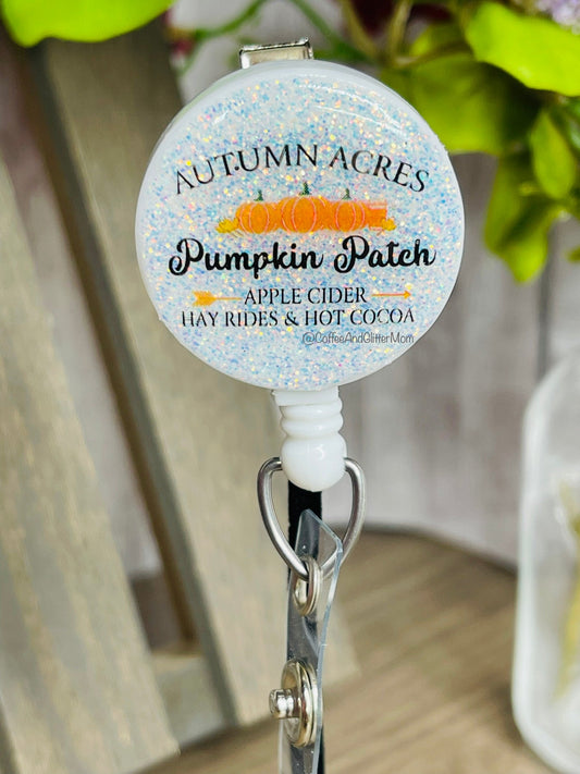 Autumn Acres Pumpkin Patch Badge Reel