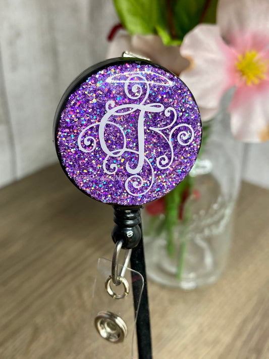 Pick your letter 'Electrified' Badge Reel