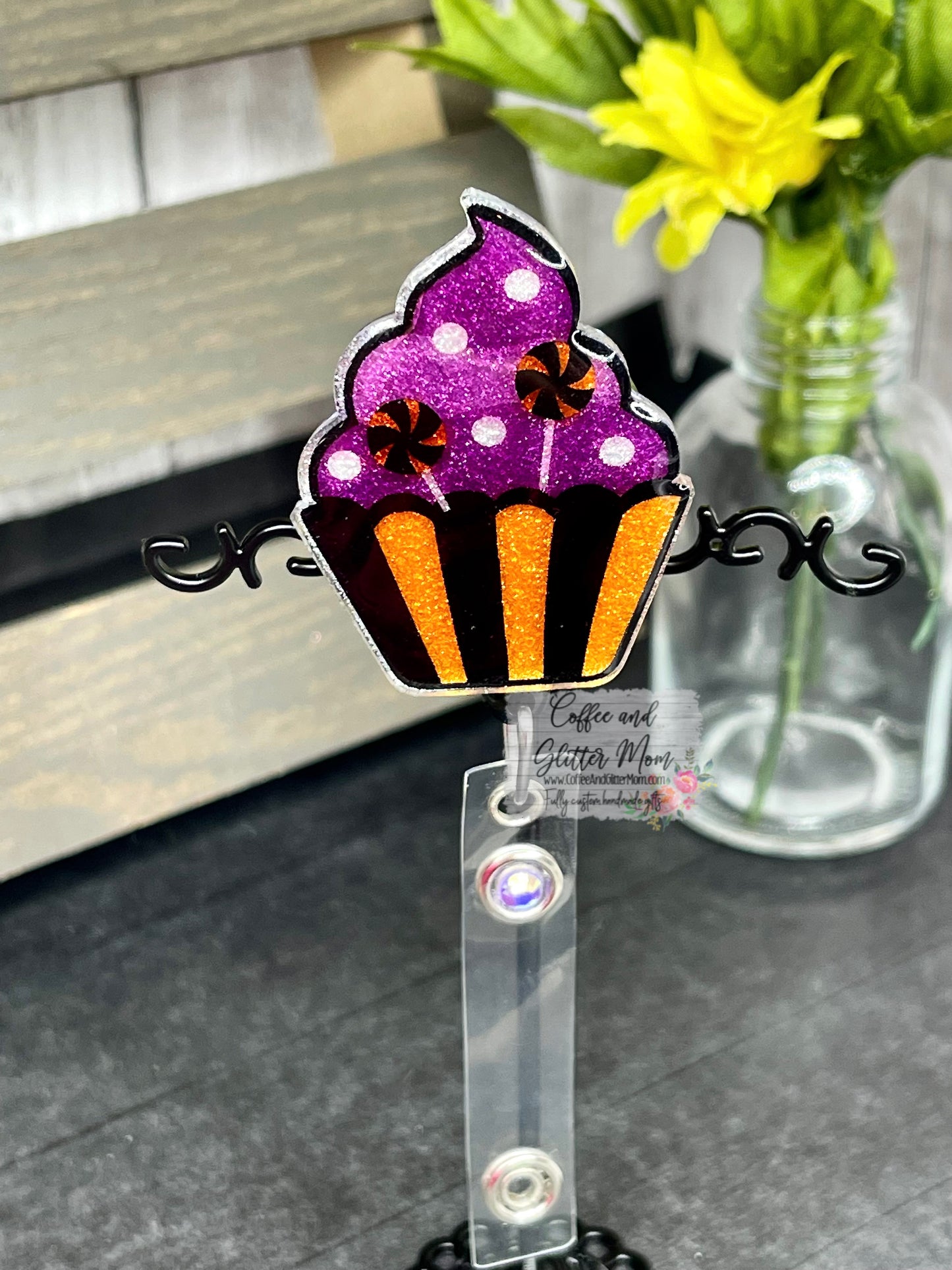 Halloween Sweets Cupcake Designer Badge Reel
