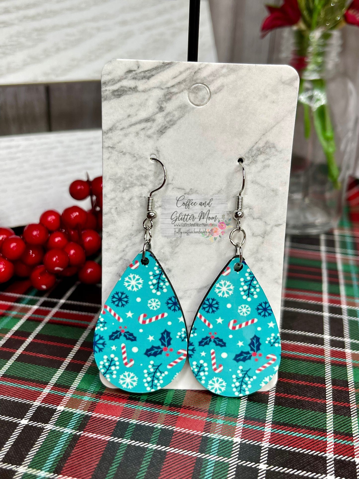 Christmas Candy Cane Earrings